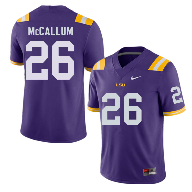 Men #26 Kendall McCallum LSU Tigers College Football Jerseys Sale-Purple - Click Image to Close